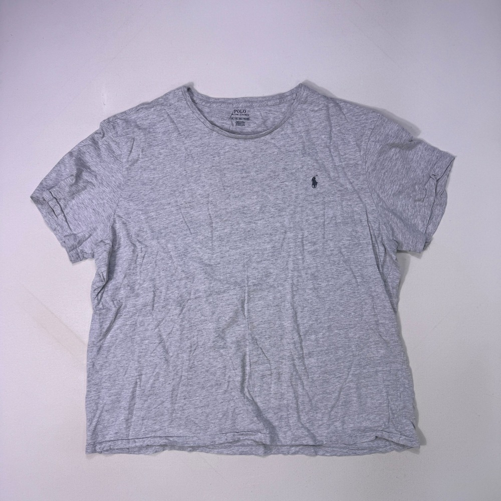 Polo Ralph Lauren Mens 2XL Gray Heather Crew Neck T-Shirt Pony Logo Modern